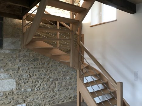 Menuiserie Madouas, escalier en bois, Arzal, Muzillac, La Roche Bernard, Questembert, Vannes, Morbihan